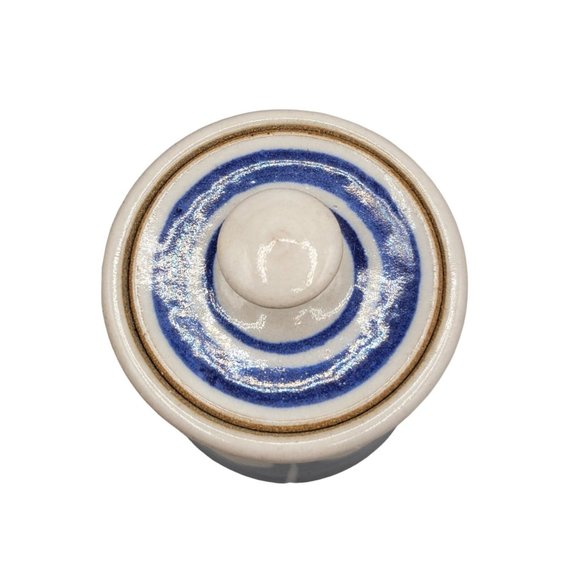 Pottery Canister Crock Lidded Earthenware Jam Pot Jelly Jar Signed - Picture 5 of 10